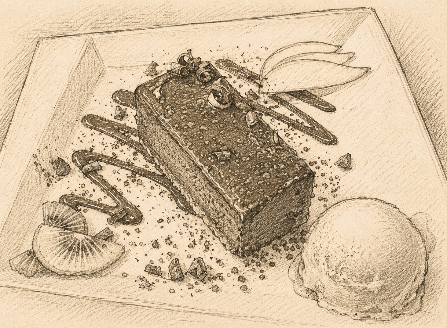 Gravure — repas monastique